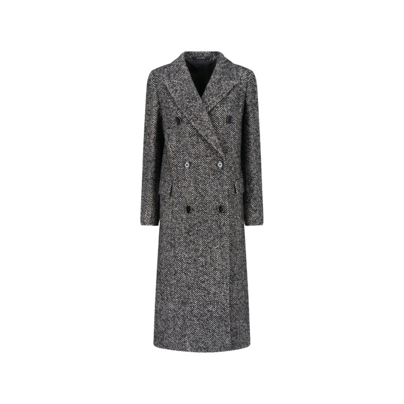 Tagliatore Herringbone-pattern Double-breasted Coat