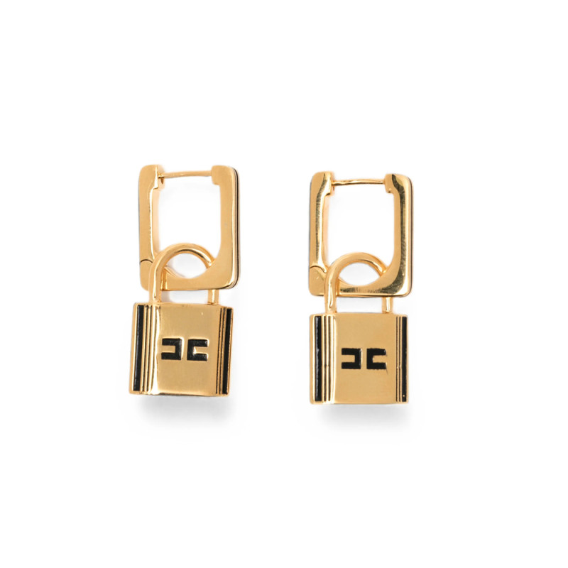 Elisabetta Franchi Padlock-detail Drop Earrings