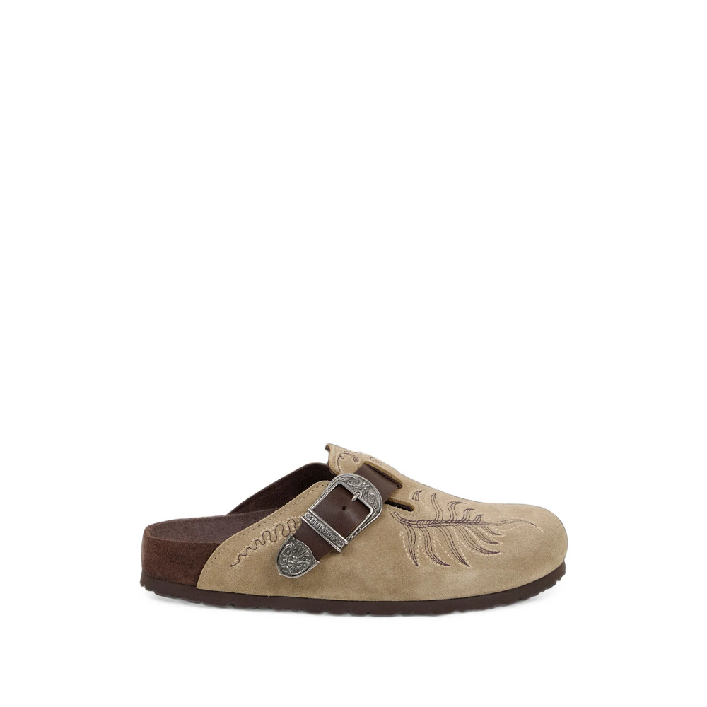 Etro X Birkenstock X Birkenstock Embroidered Suede Boston Clogs