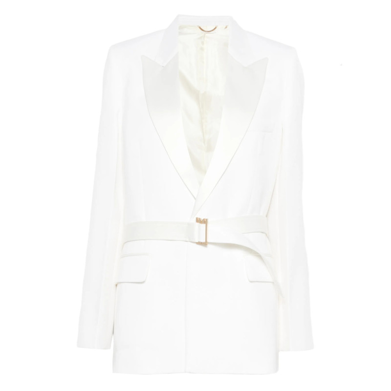 Victoria Beckham Belted Lapel Blazer