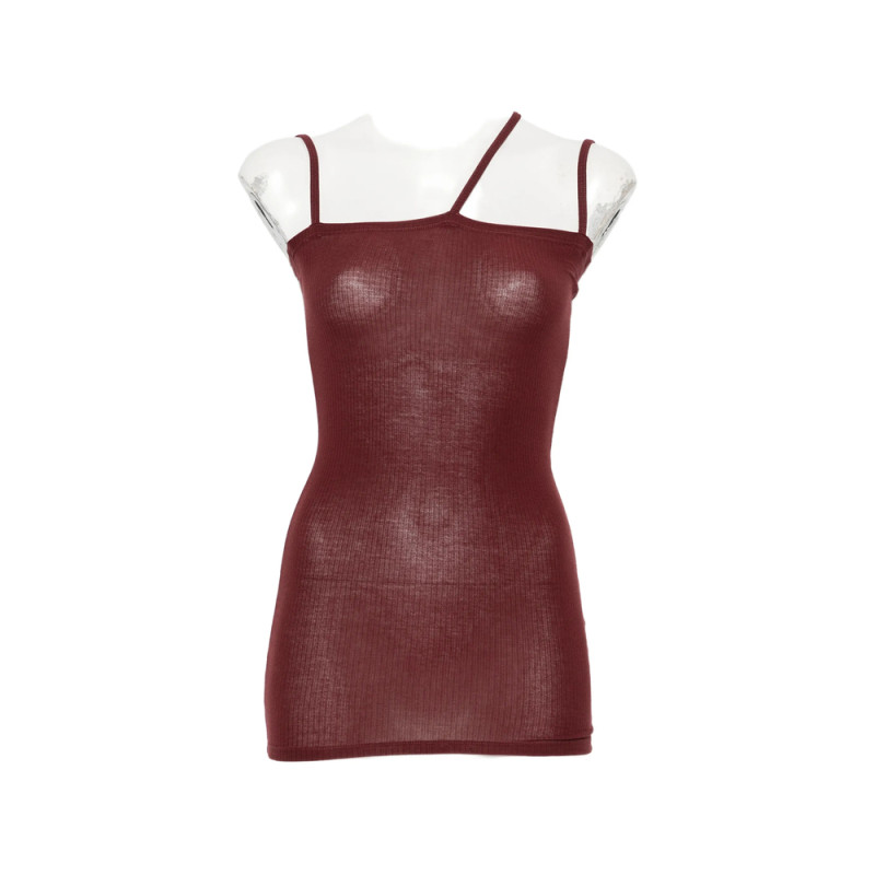 Baserange Ribbed Asymmetric Tank Top