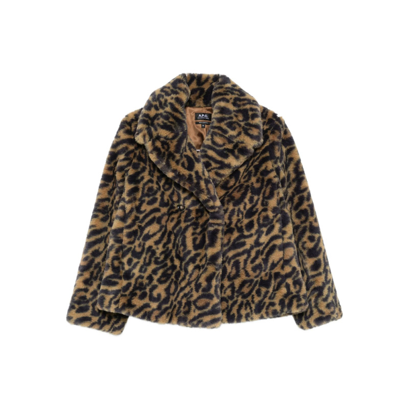 A. p.c. Leopard-print Double-breasted Jacket