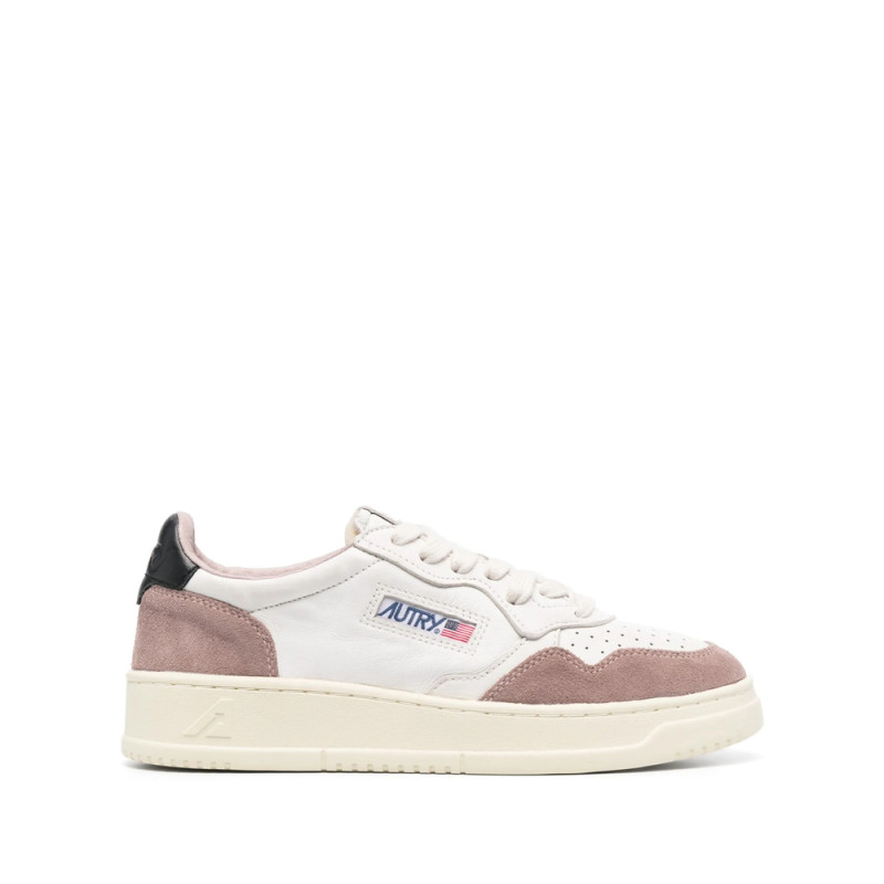 Autry Medalist Low "White/Powder Pink/Black" Sneakers