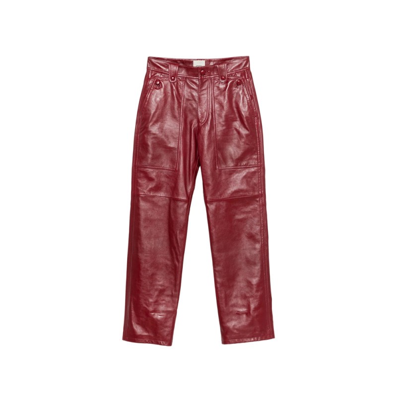 Isabel Marant Valka High-waisted Leather Trousers