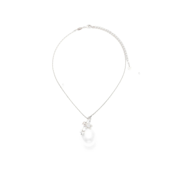 Yvmin Safety-pin Rabbit-pendant Necklace