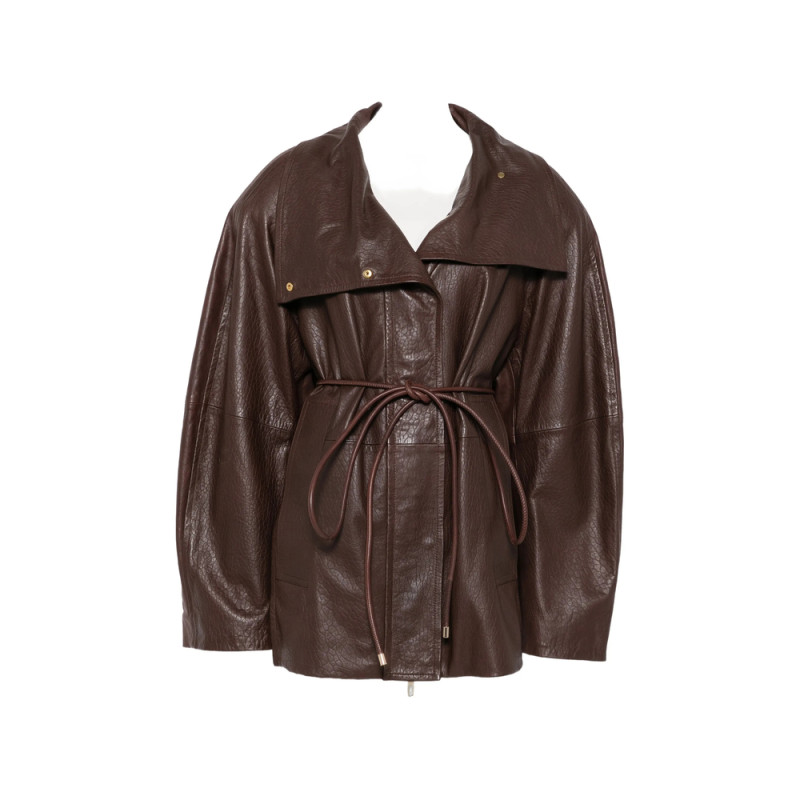 Sportmax SPSAlaggio Belted Leather Jacket