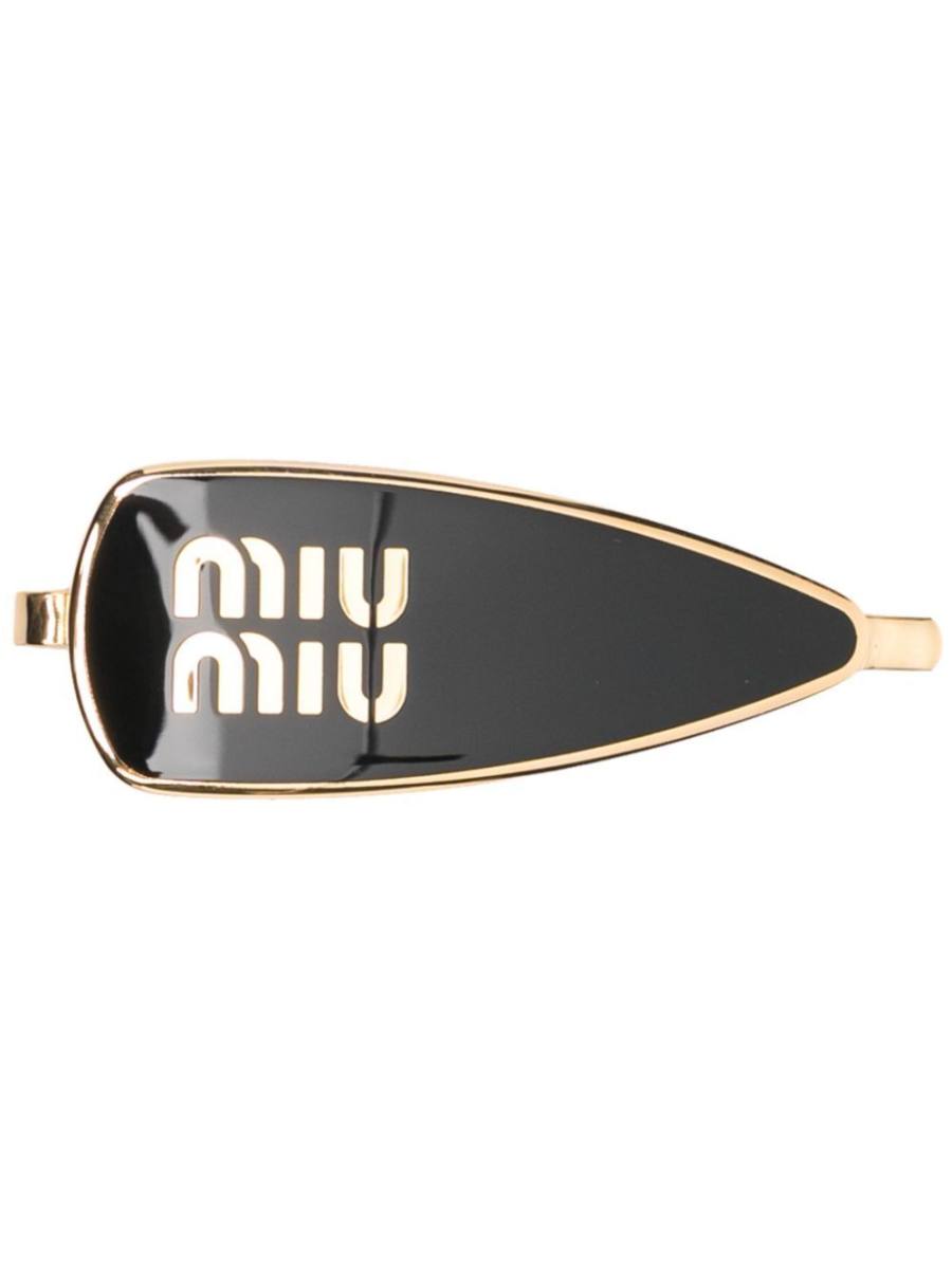 engraved-logo enamel hair clip