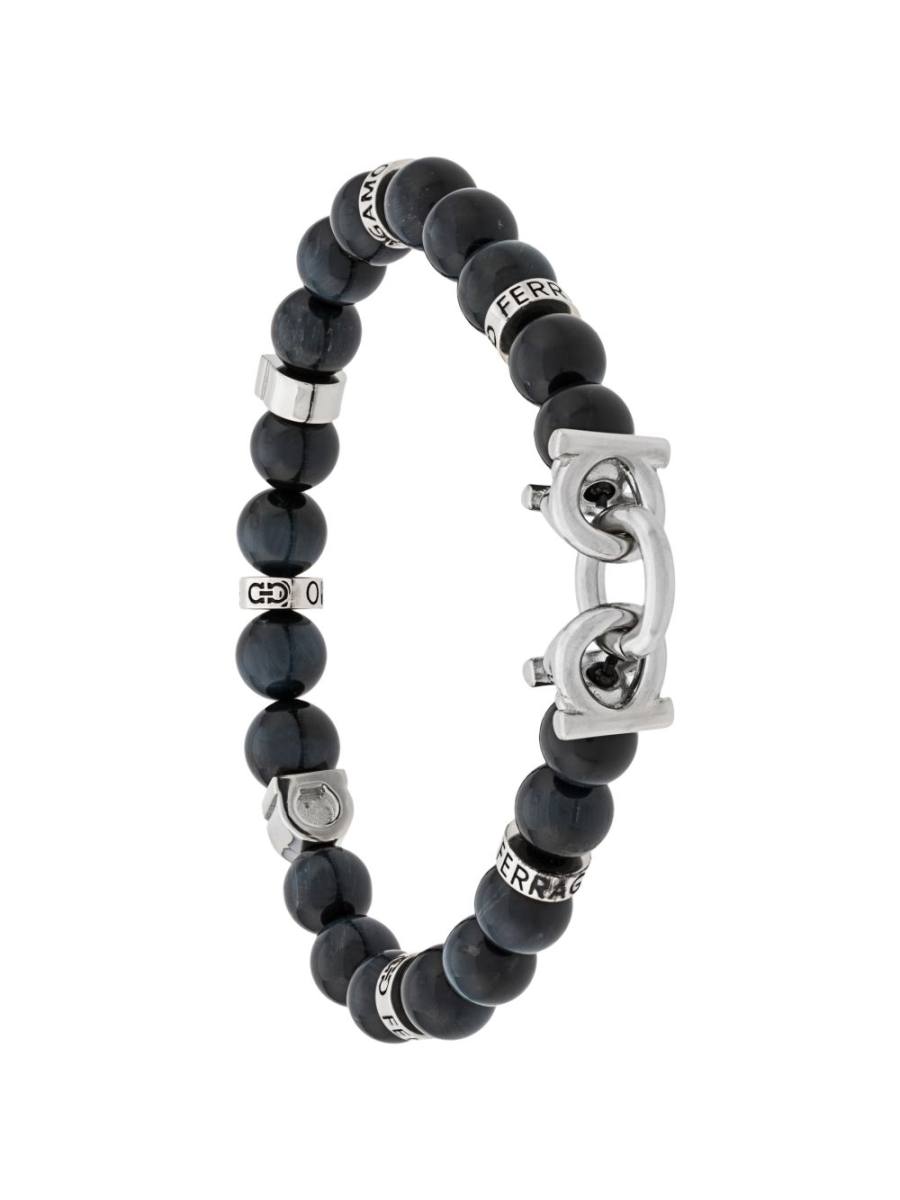 semi-precious stone and Gancini bracelet