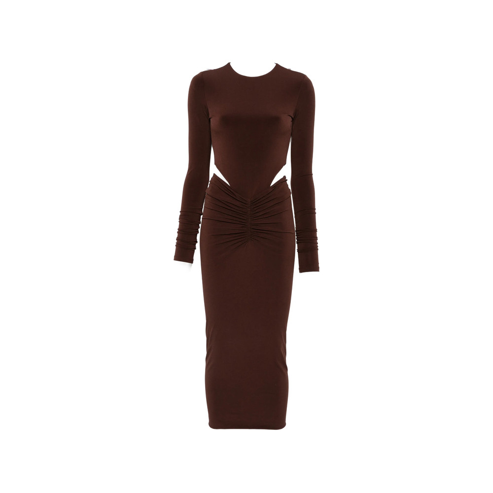 The Andamane Heloise Cut-out Ruched Midi Dress