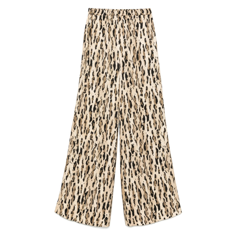 The Nina Studio Animal-print Palazzo Pants