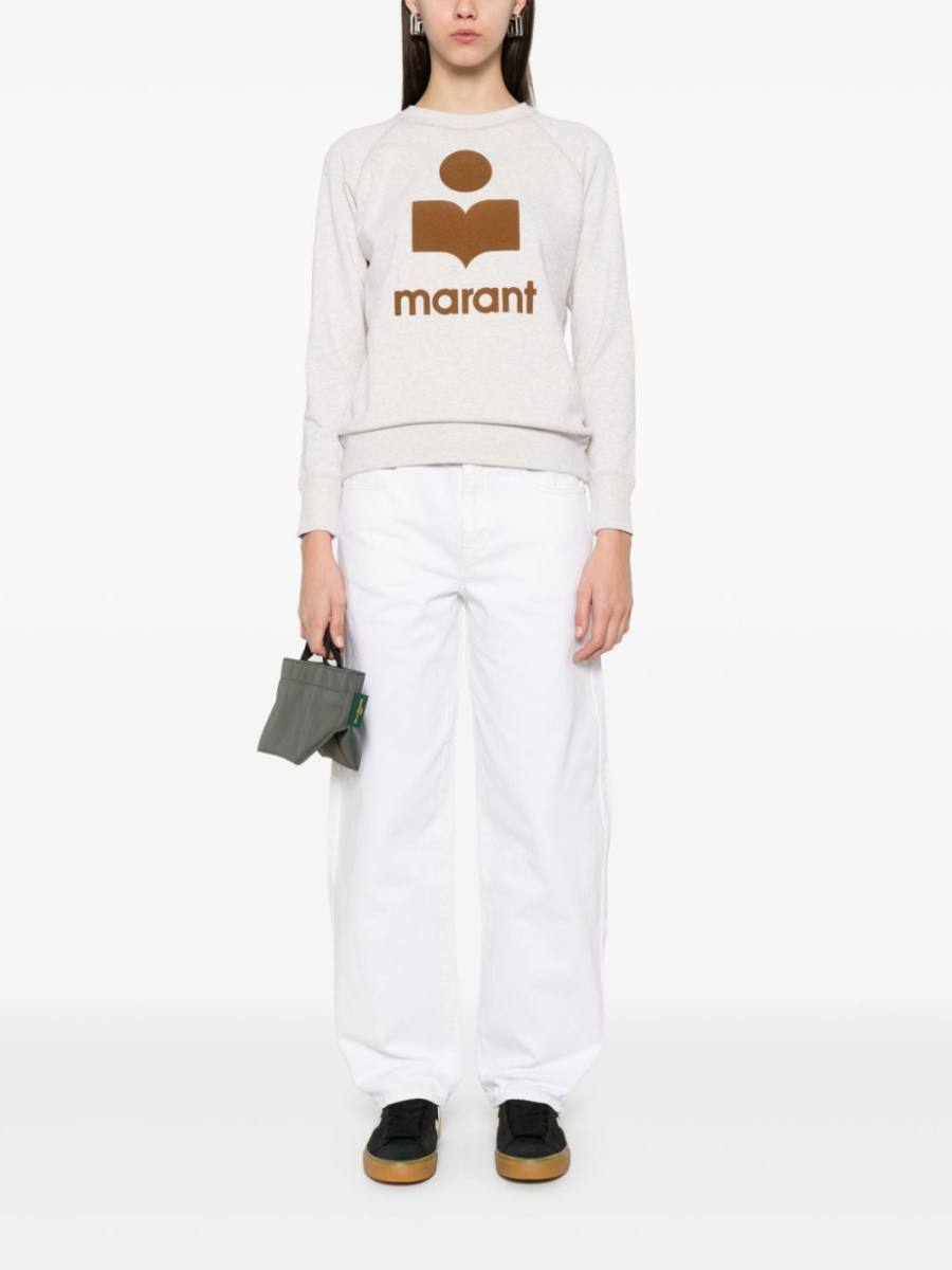 flocked-logo sweatshirt
