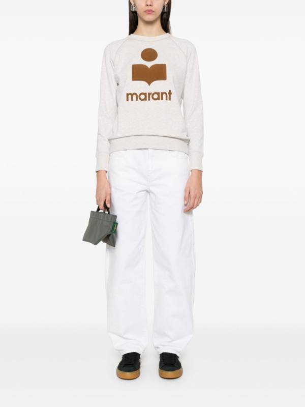 flocked-logo sweatshirt