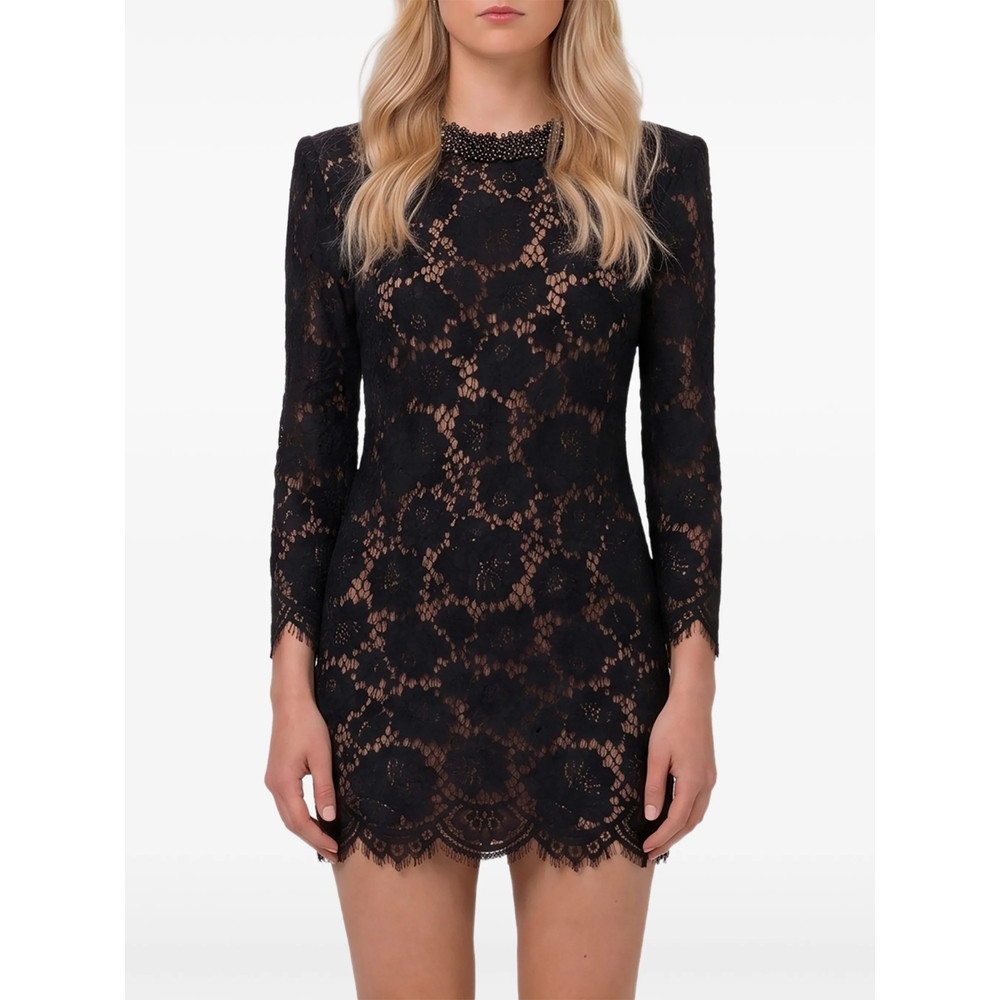 Self-portrait Mini Black Lace Dress