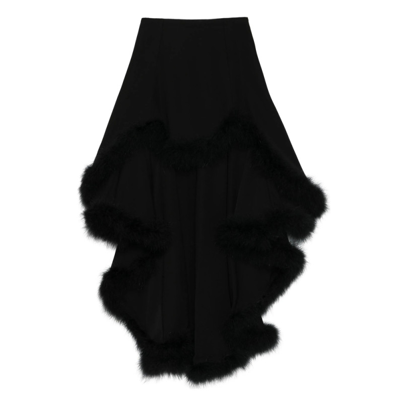 Mugler Trimmed Asymmetric Skirt