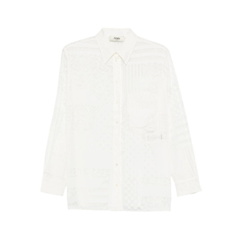 Fendi Lace-panel Shirt