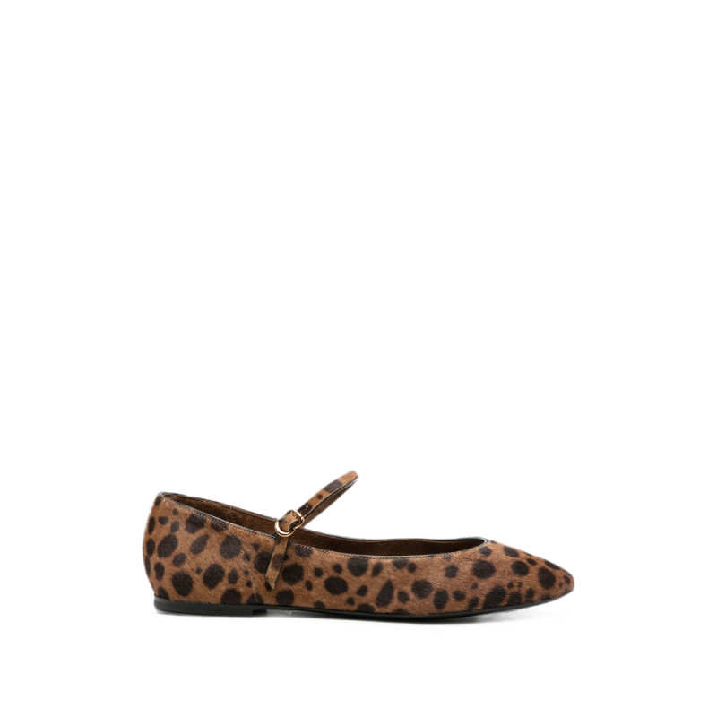 Herbert Levine Rule The Day Leopard-print Buckle-strap Ballet Flats