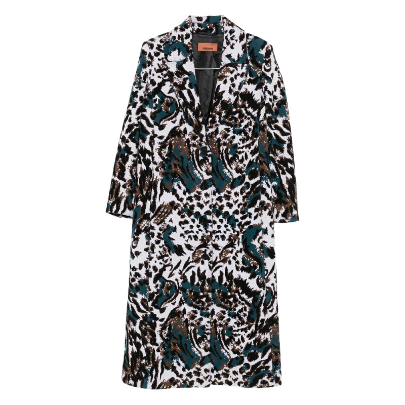 Missoni Animalier-pattern Button Coat