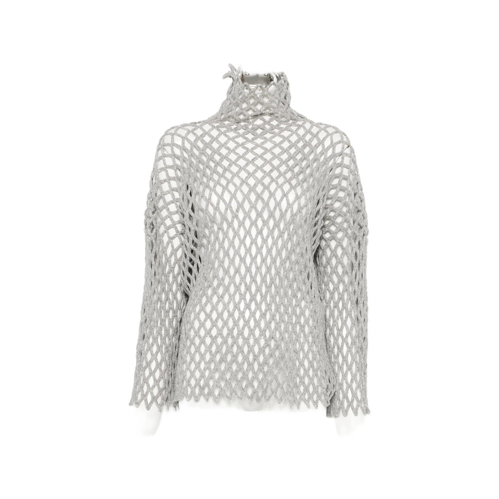 Sportmax Open-knit Funnel-neck Sweater