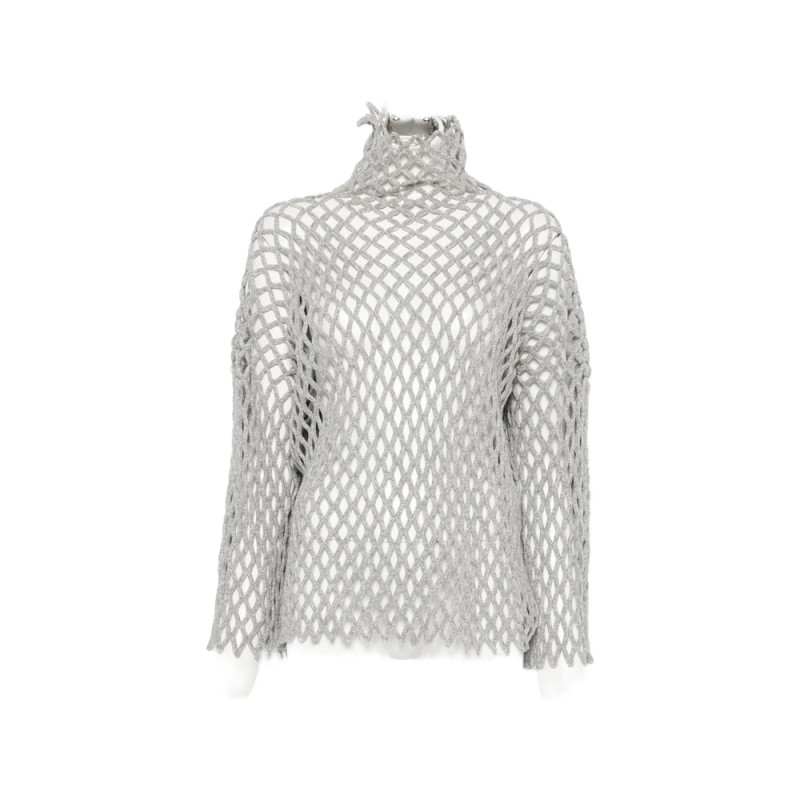 Sportmax Open-knit Funnel-neck Sweater