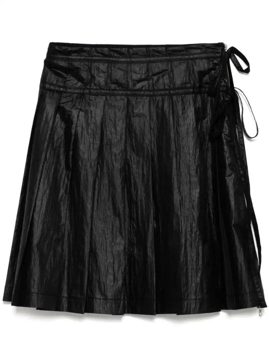 pleated zipper skirt