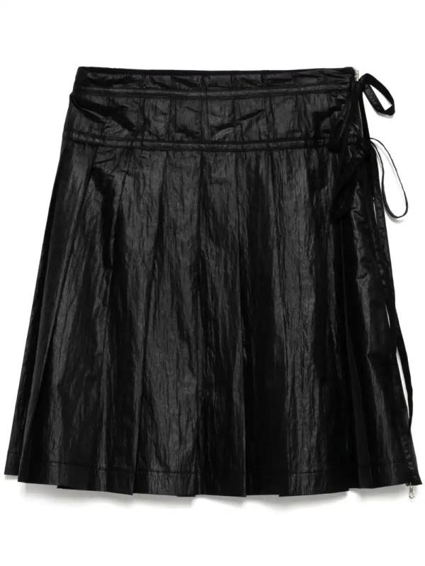 pleated zipper skirt
