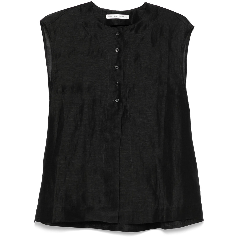 Mark Kenly Domino Tan Cocoon Blouse