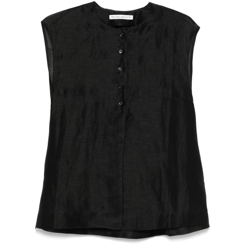 Mark Kenly Domino Tan Cocoon Blouse