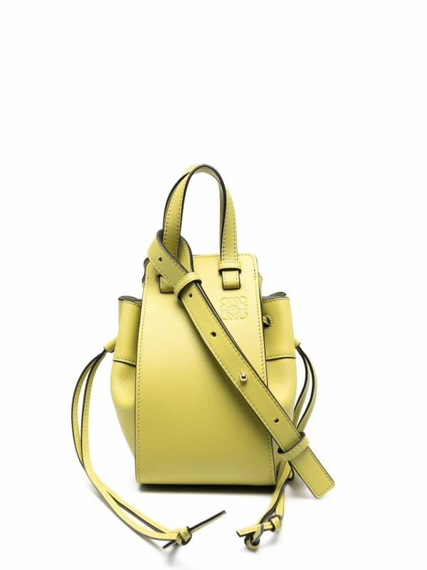 mini Hammock Anagram-embossed bucket bag
