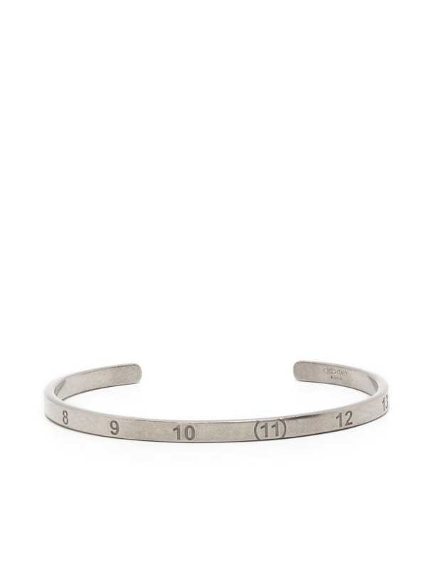 Numerical engraved cuff bracelet