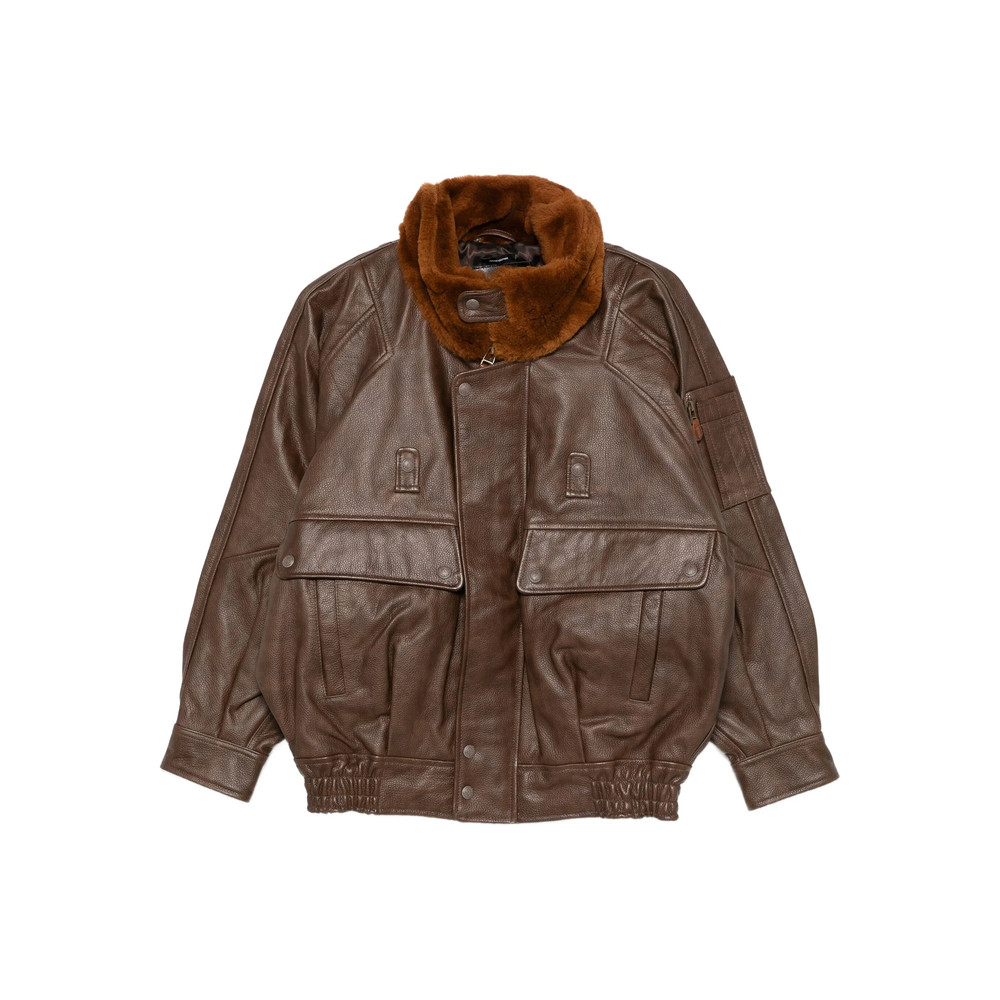 R13 Flap-pocket Leather Jacket