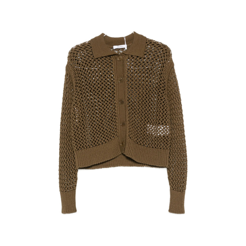 Max Mara Open-knit Button-up Cardigan