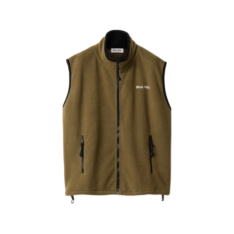 Miu Miu Fleece Zipper Vest