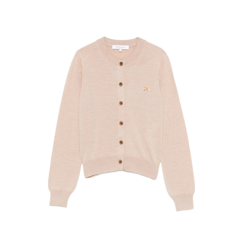 Maison Kitsuné Fox-patch Round-neck Cardigan
