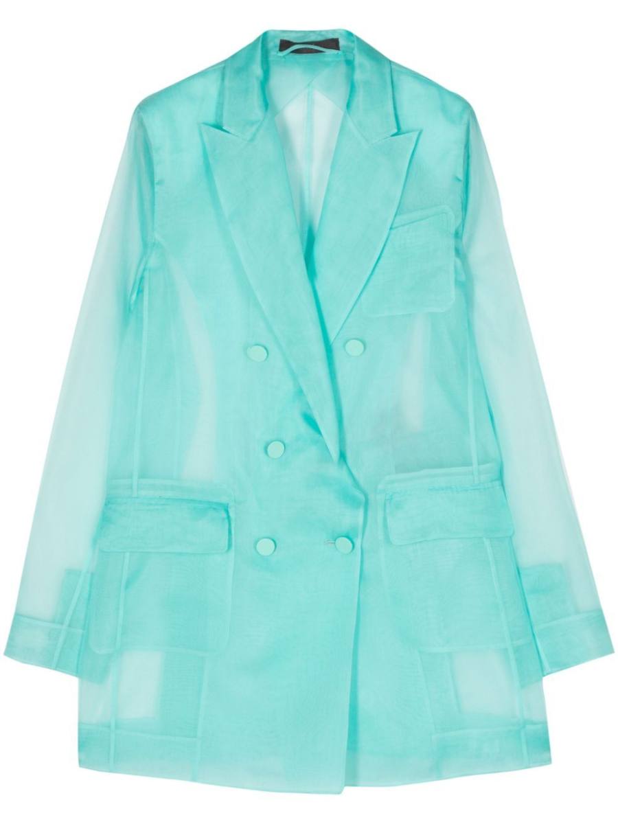 Negrar organza double-breasted blazer
