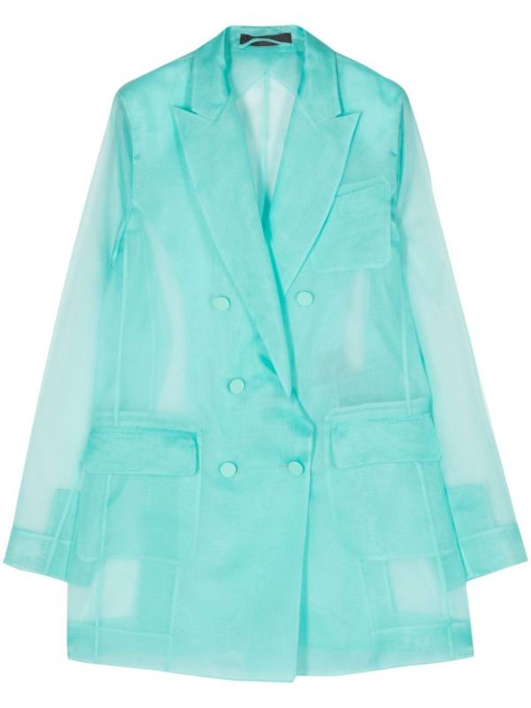 Negrar organza double-breasted blazer