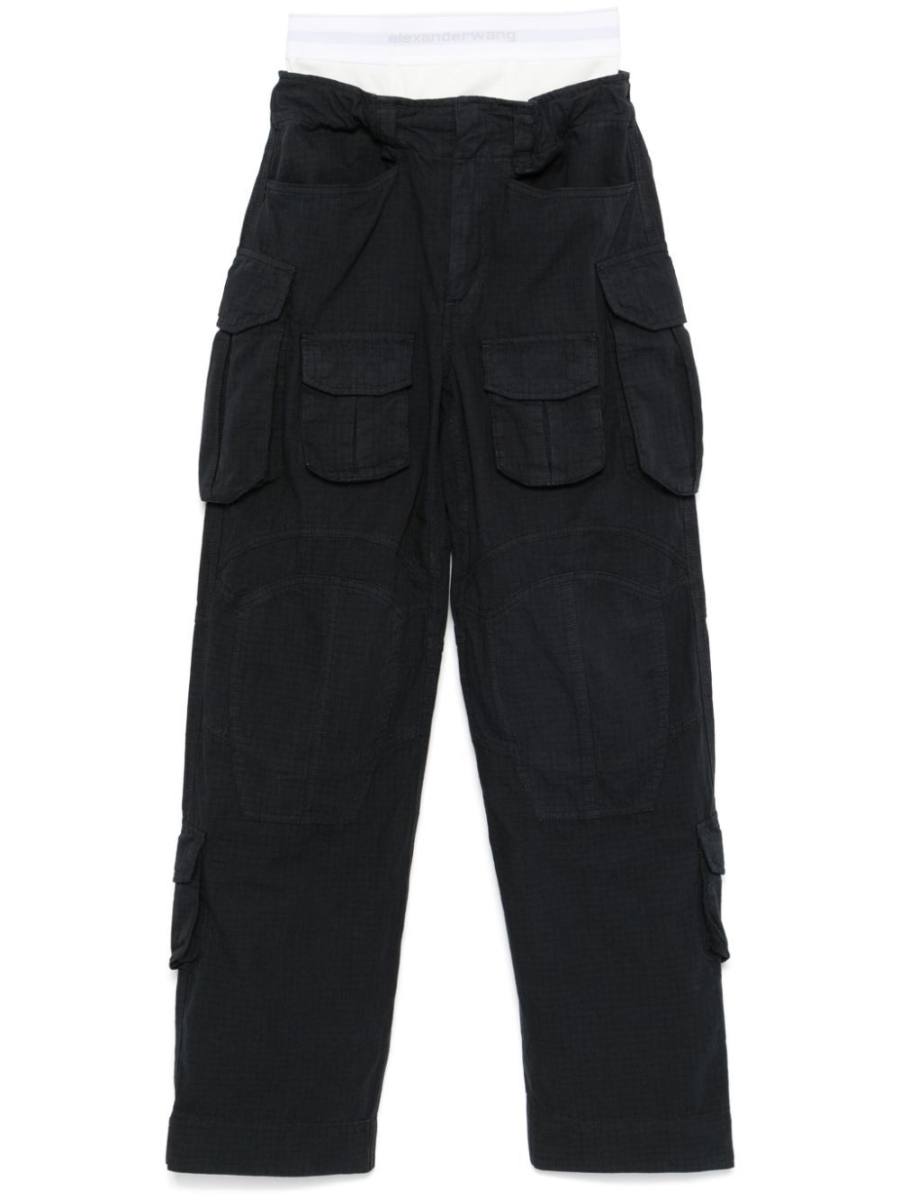 logo-waistband trousers