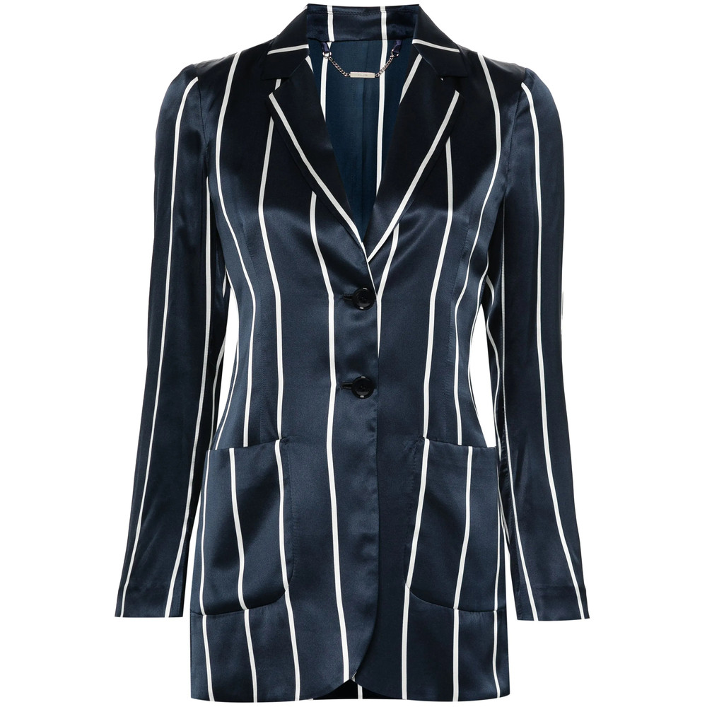 Kiton Striped Silk Blazer