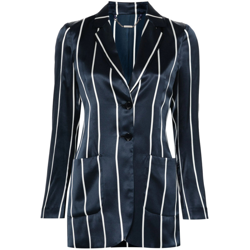 Kiton Striped Silk Blazer