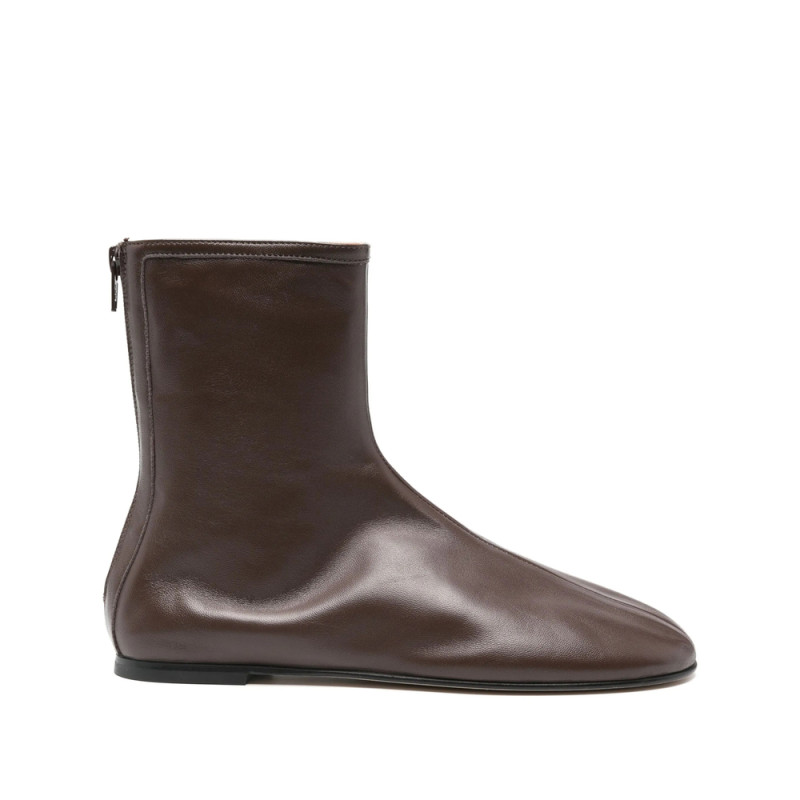 Dear Frances Balla Leather Zipped Ankle Boots