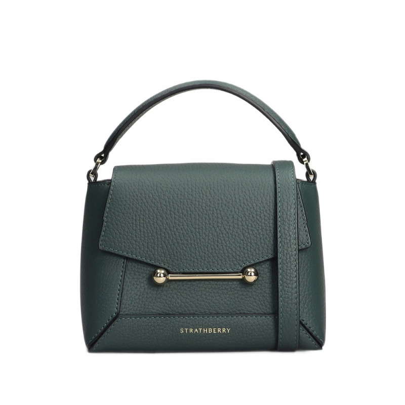 Strathberry Nano Mosaic Bar-detail Grained Mini Bag