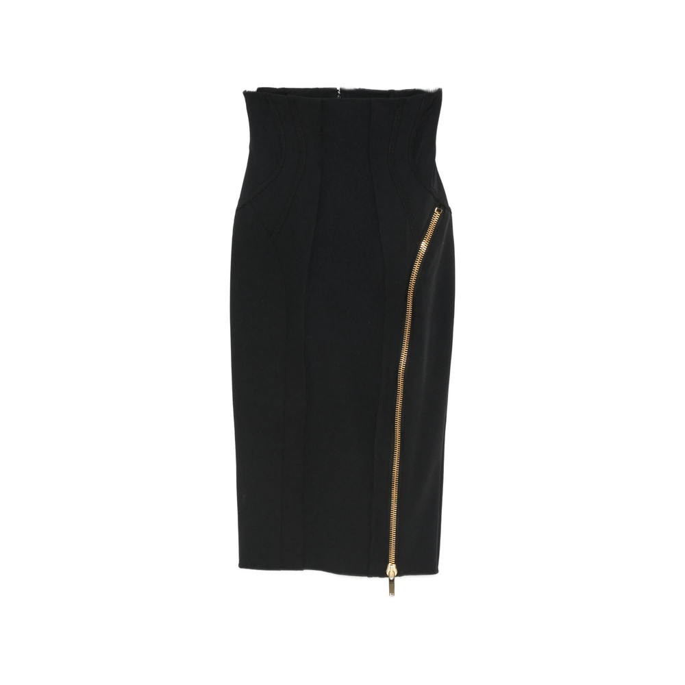 Elisabetta Franchi Skirt In Technical Fabric With Zip