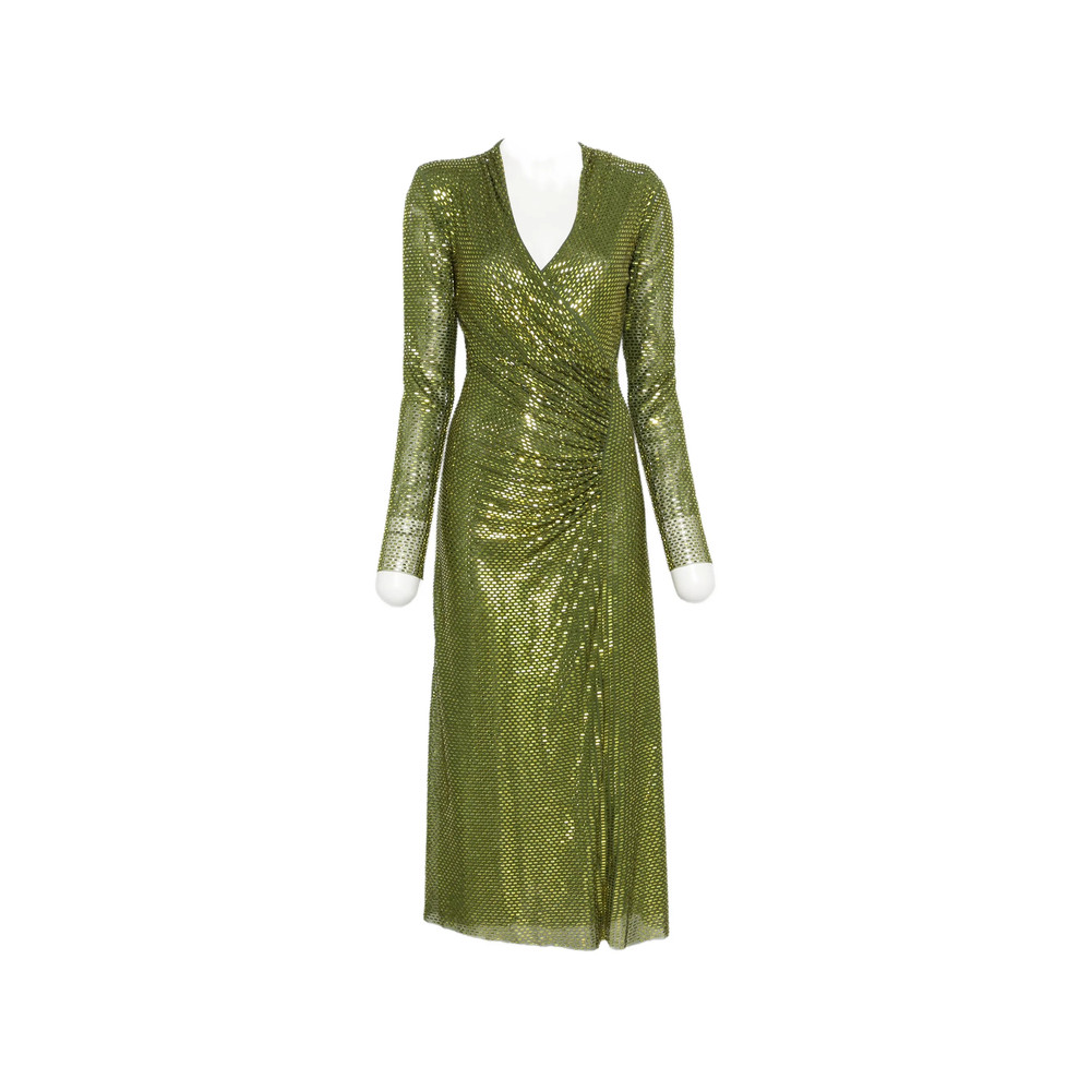 Self-portrait Rhinestone-embellished Ruched Midi Dress