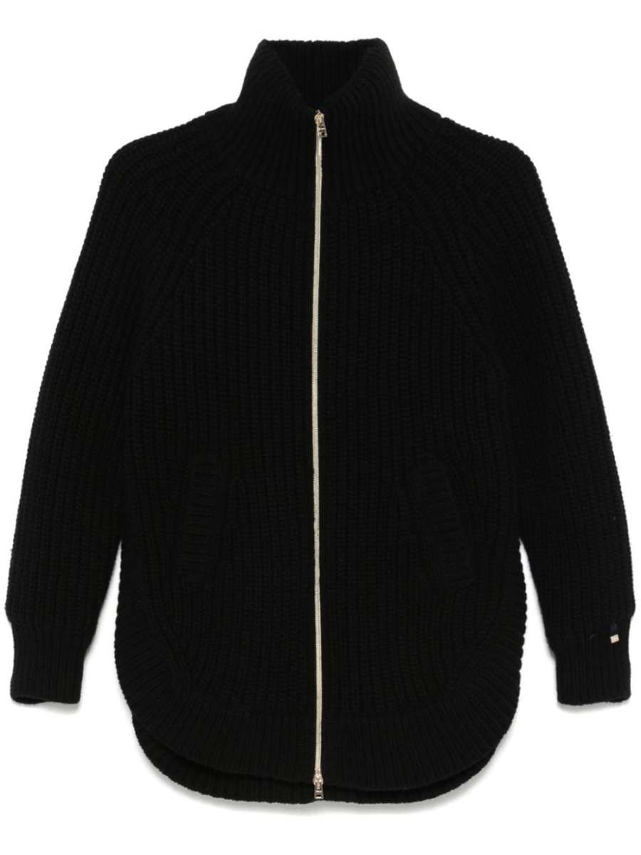 panelled-design high-neck jacket