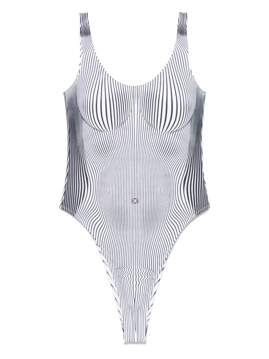 striped swimsuit