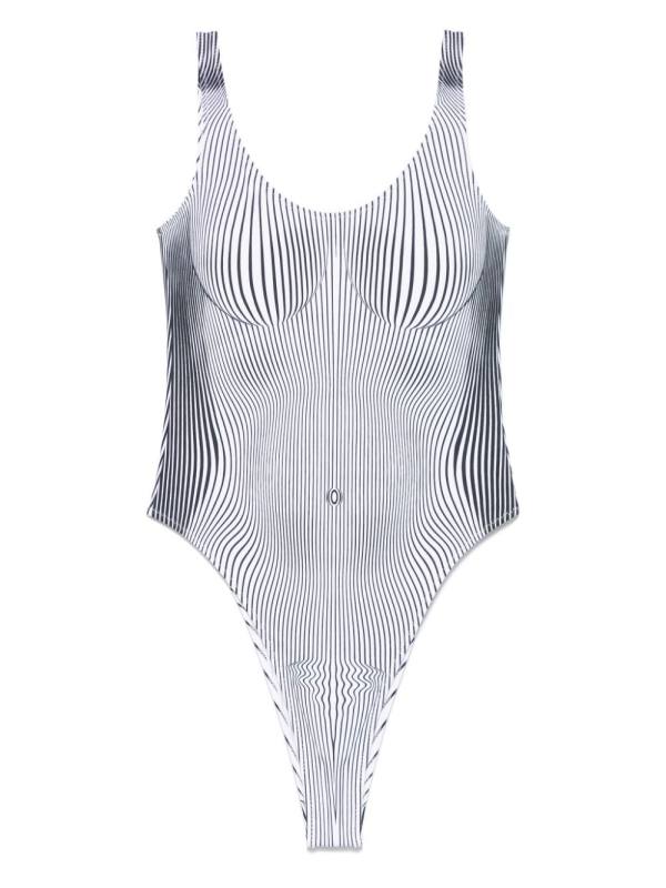 striped swimsuit