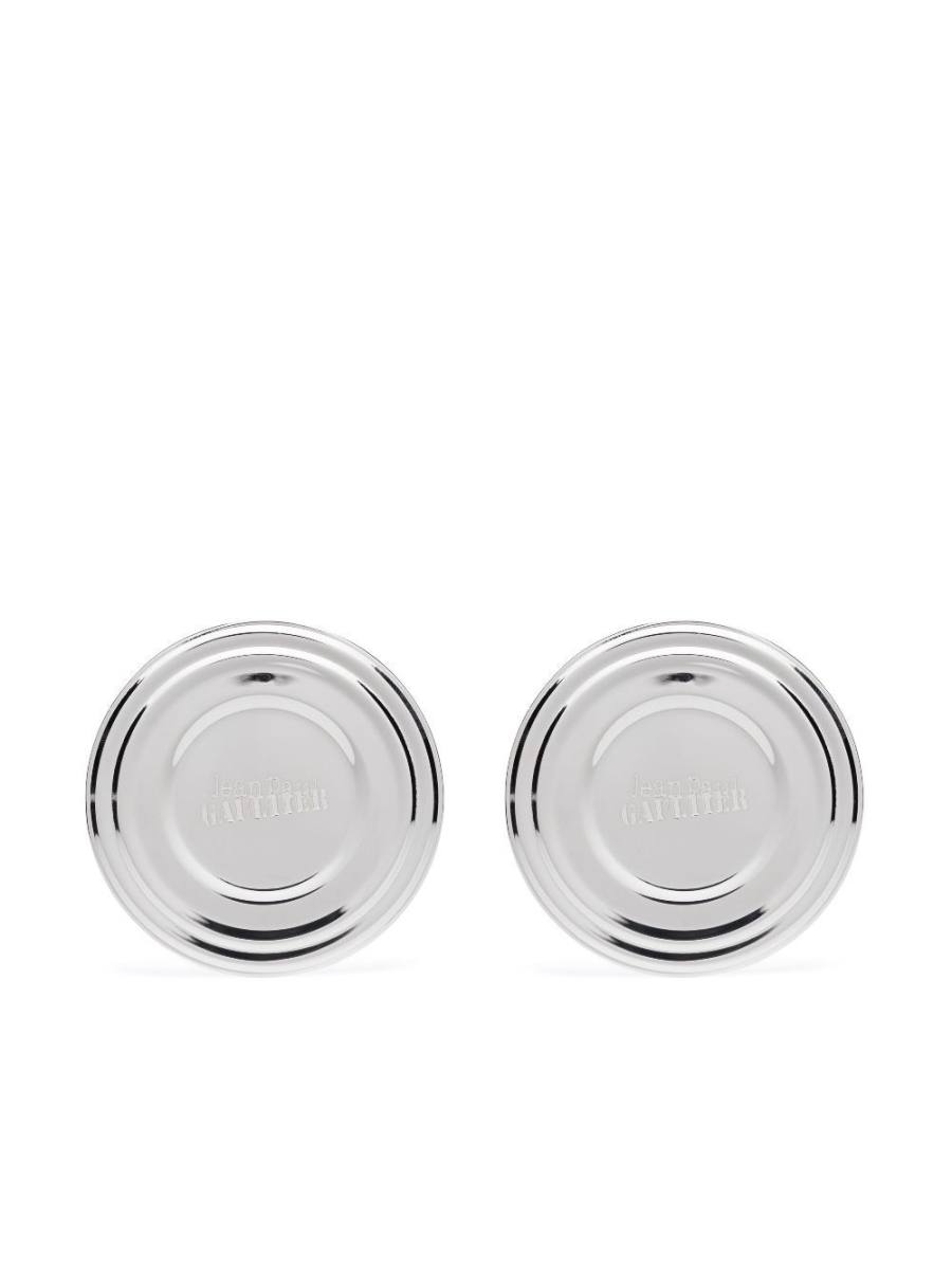 logo-engraved earrings