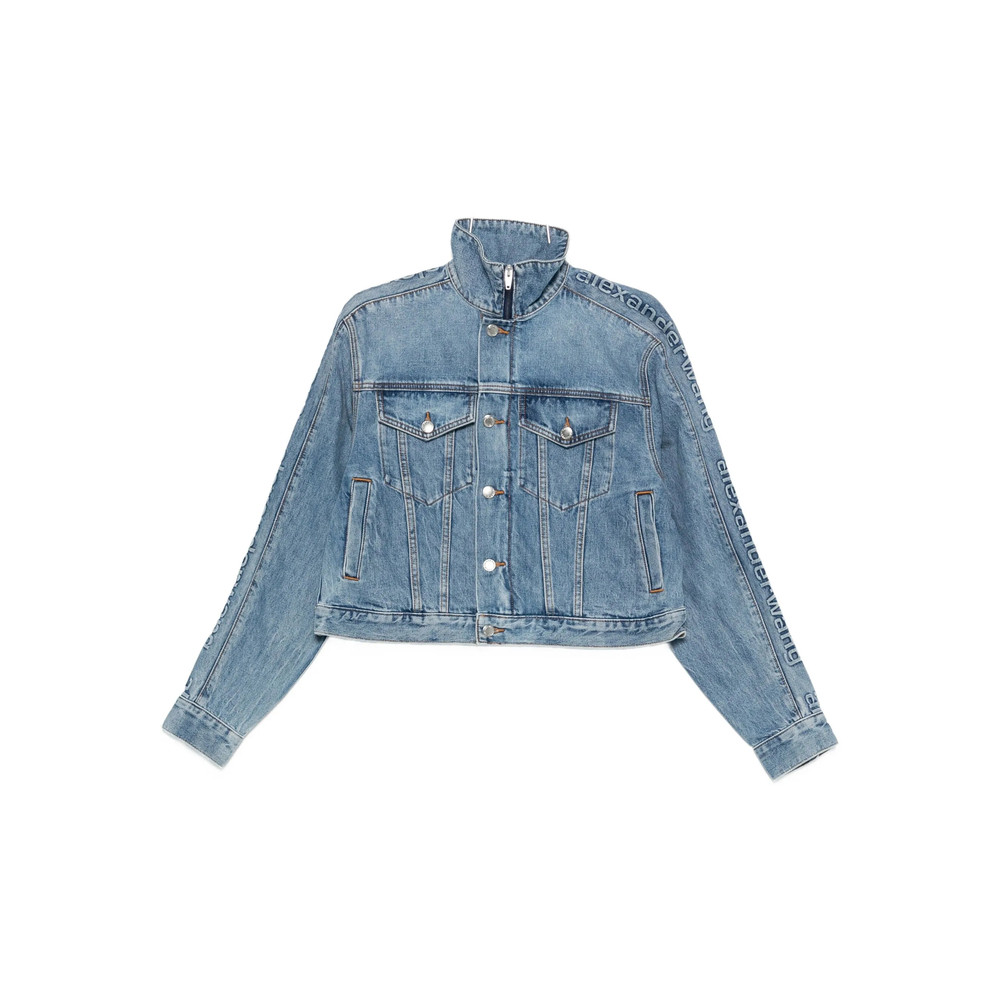 Alexander Wang Logo-embossed Denim Jacket