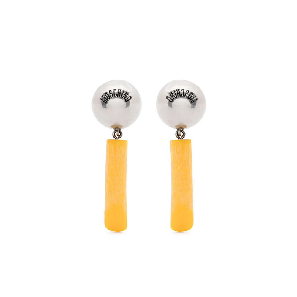 Moschino Logo-engraved Clip-on Earrings