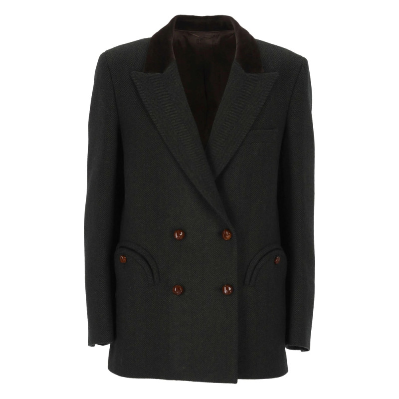 Blazé Milano Herringbone Double-breasted Jacket