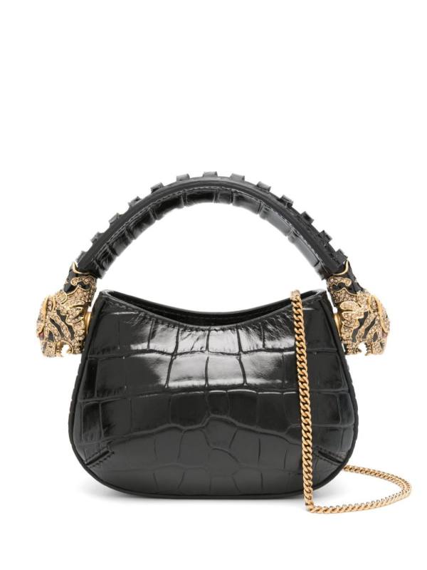 croc-embossed mini bag